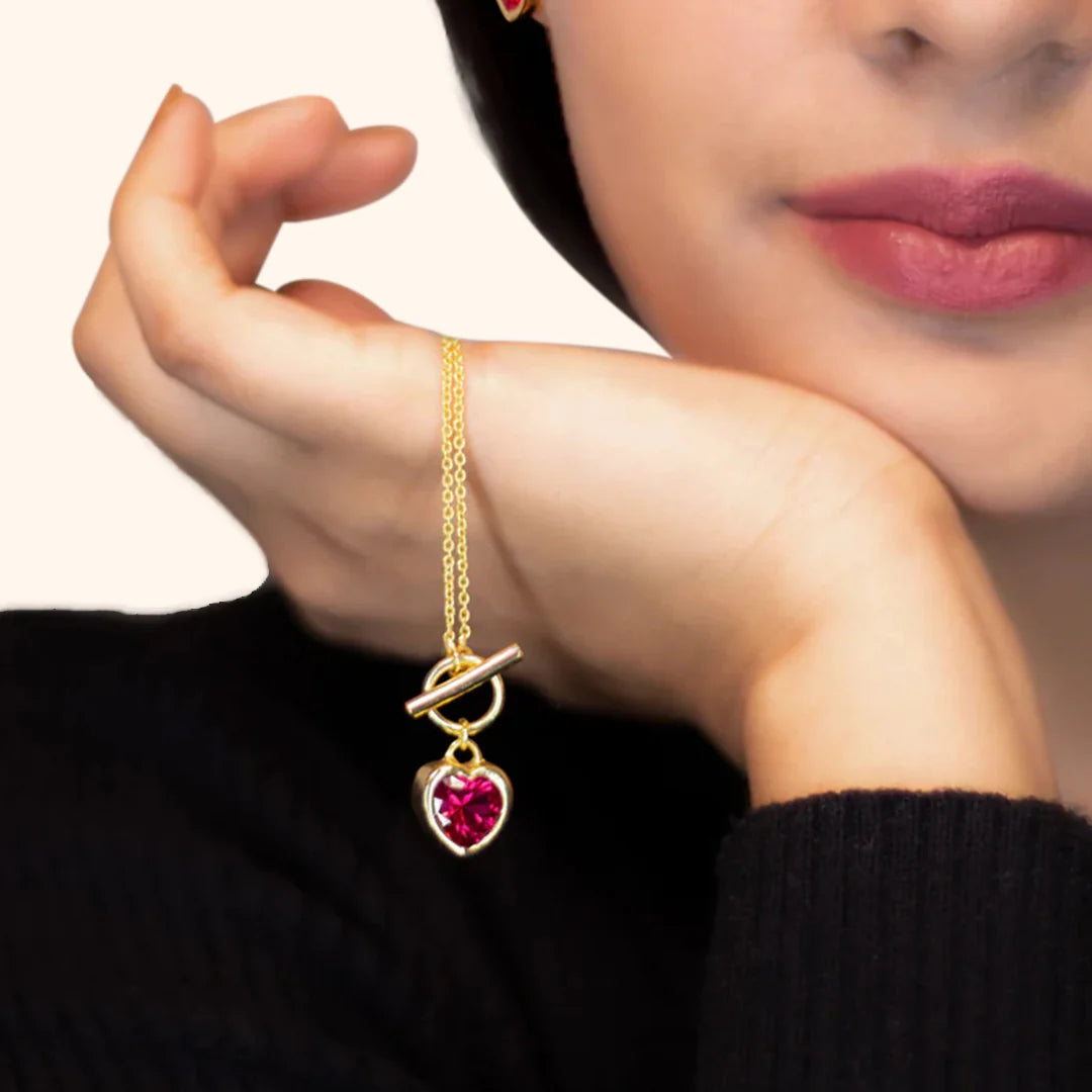 Amara Heartfelt Gold Necklace For  Women Daughter Gift Set