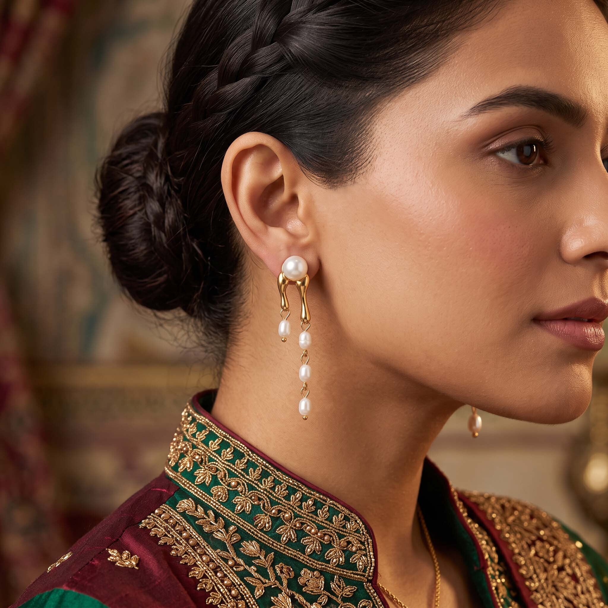 Hoor Pearl Cascade Drop Earrings