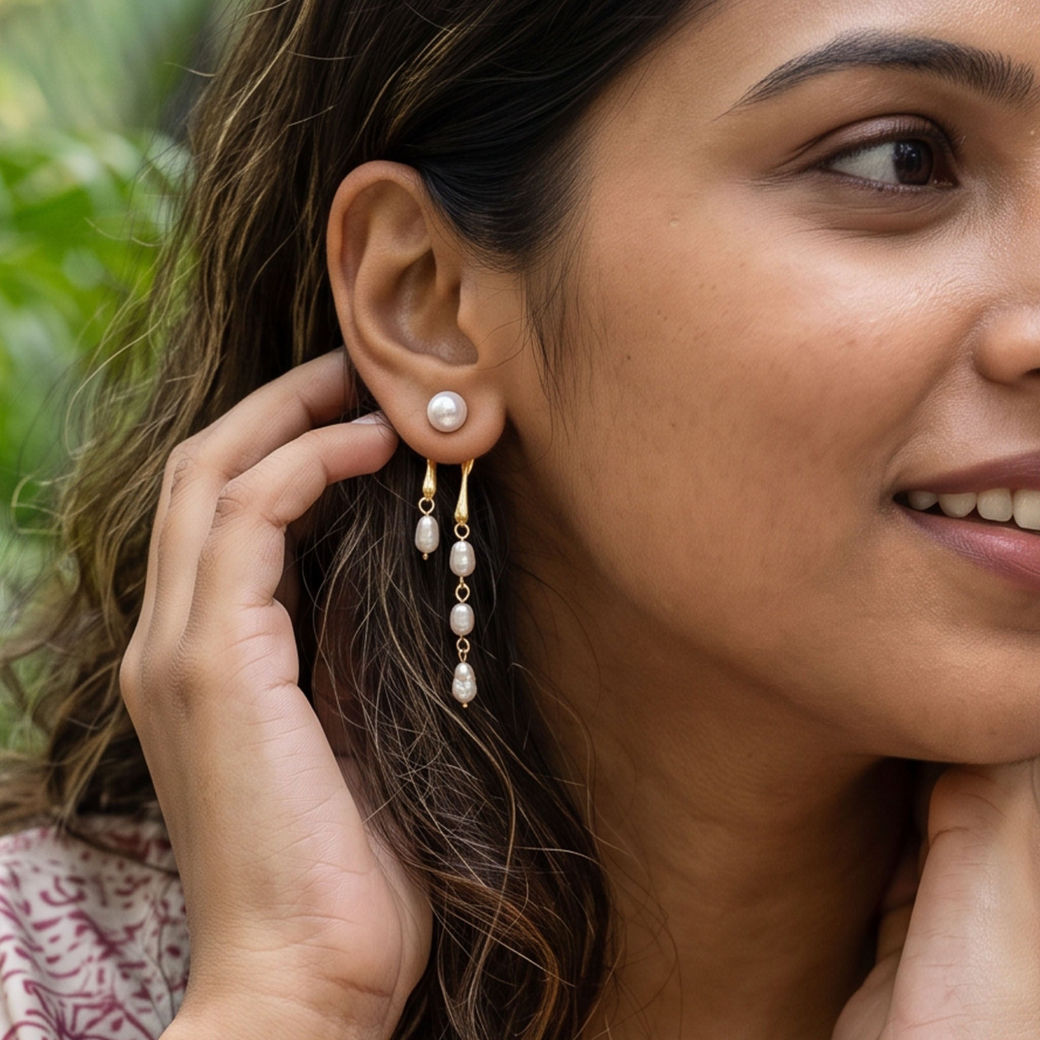 Hoor Pearl Cascade Drop Earrings