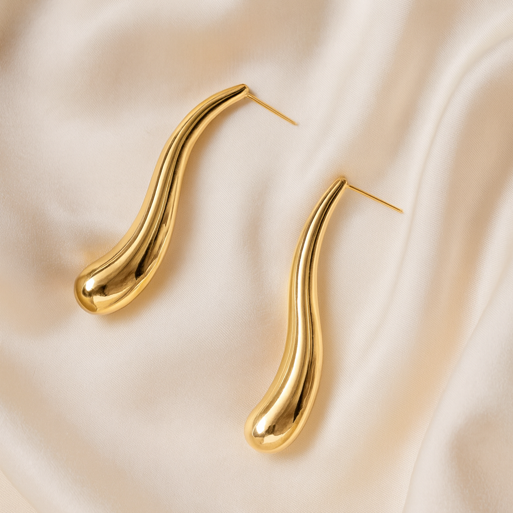 Chilli Gold Drop Earrings  For Women