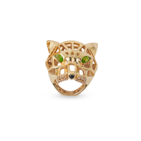 Thumbnail for Koi Royal Bold Gold Panther Ring for Women