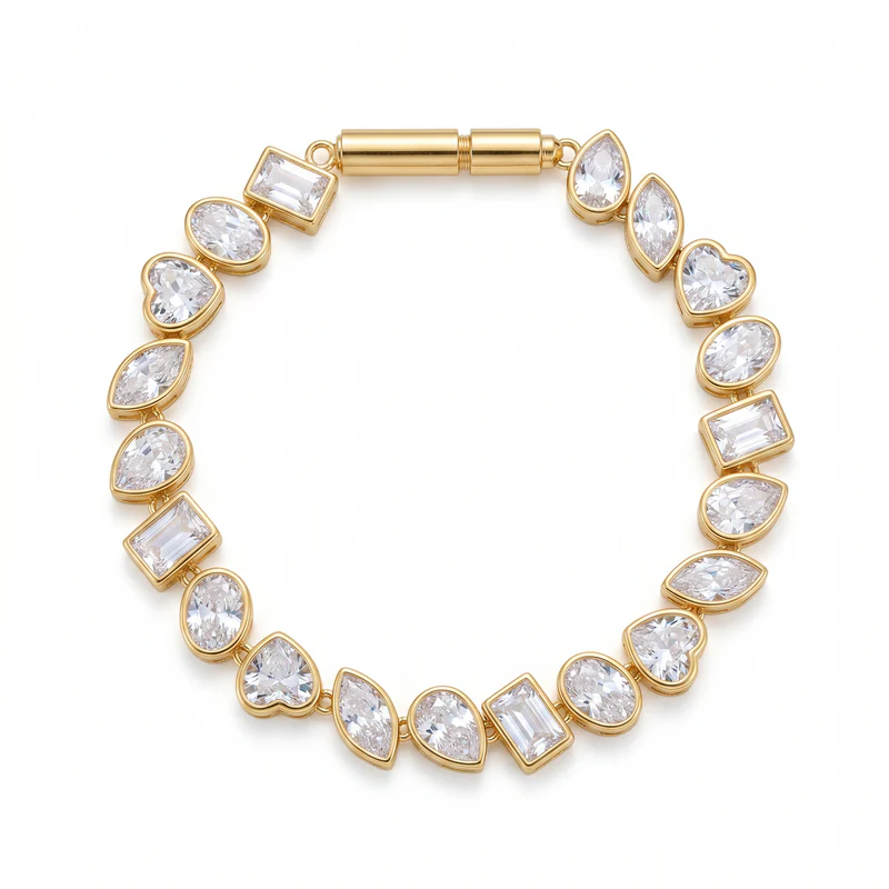 Vaelora Mixed-Cut Crystal Bracelet