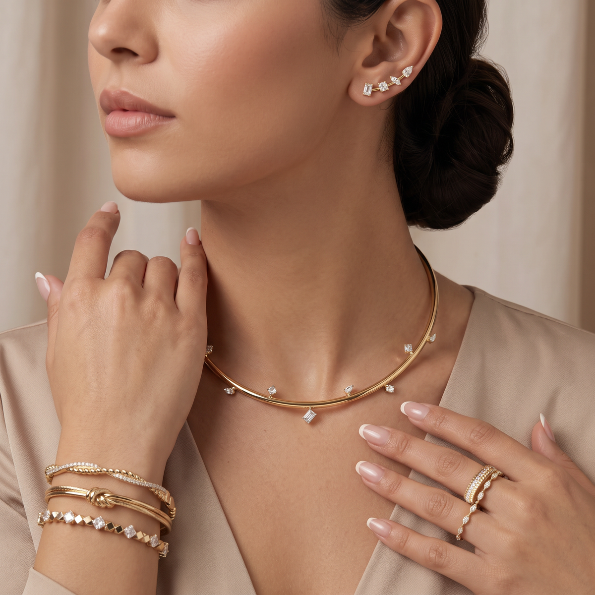 Celine 4-Piece Gold-Plated Statement Jewellery Set