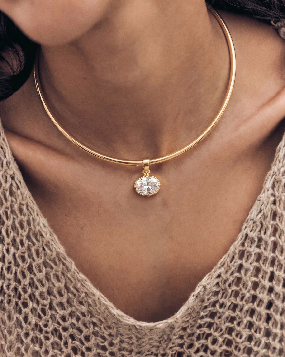 Coin Pendant Torque Necklace For Women