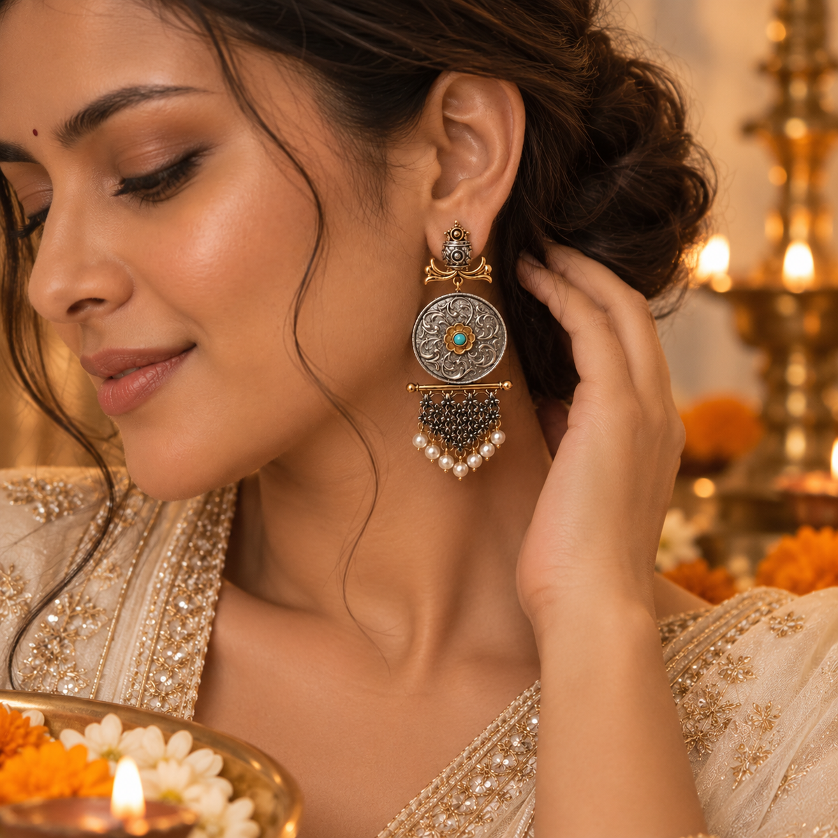 Saanjh Pearl Earrings