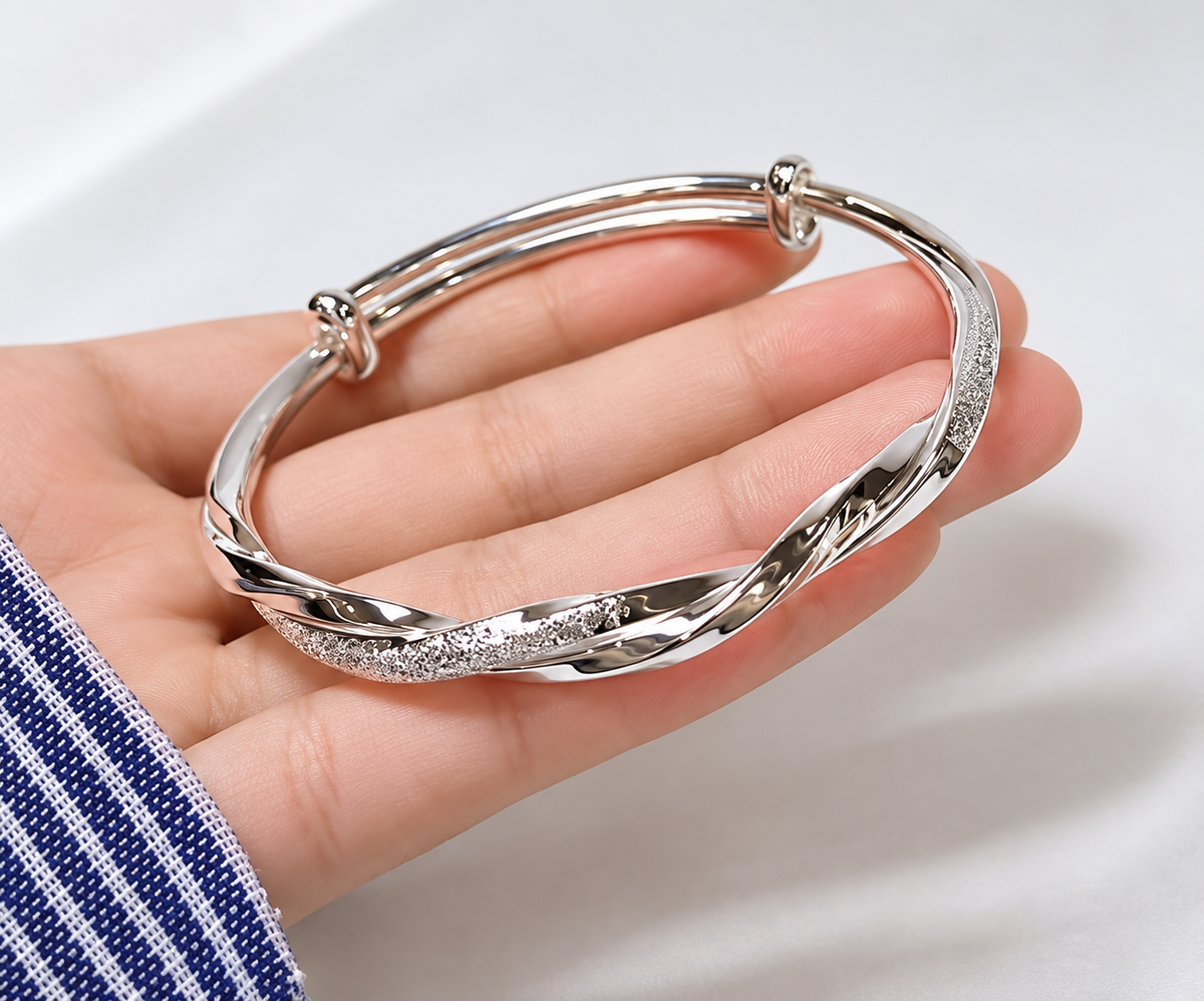 Aurora Twist Adjustable Bangle