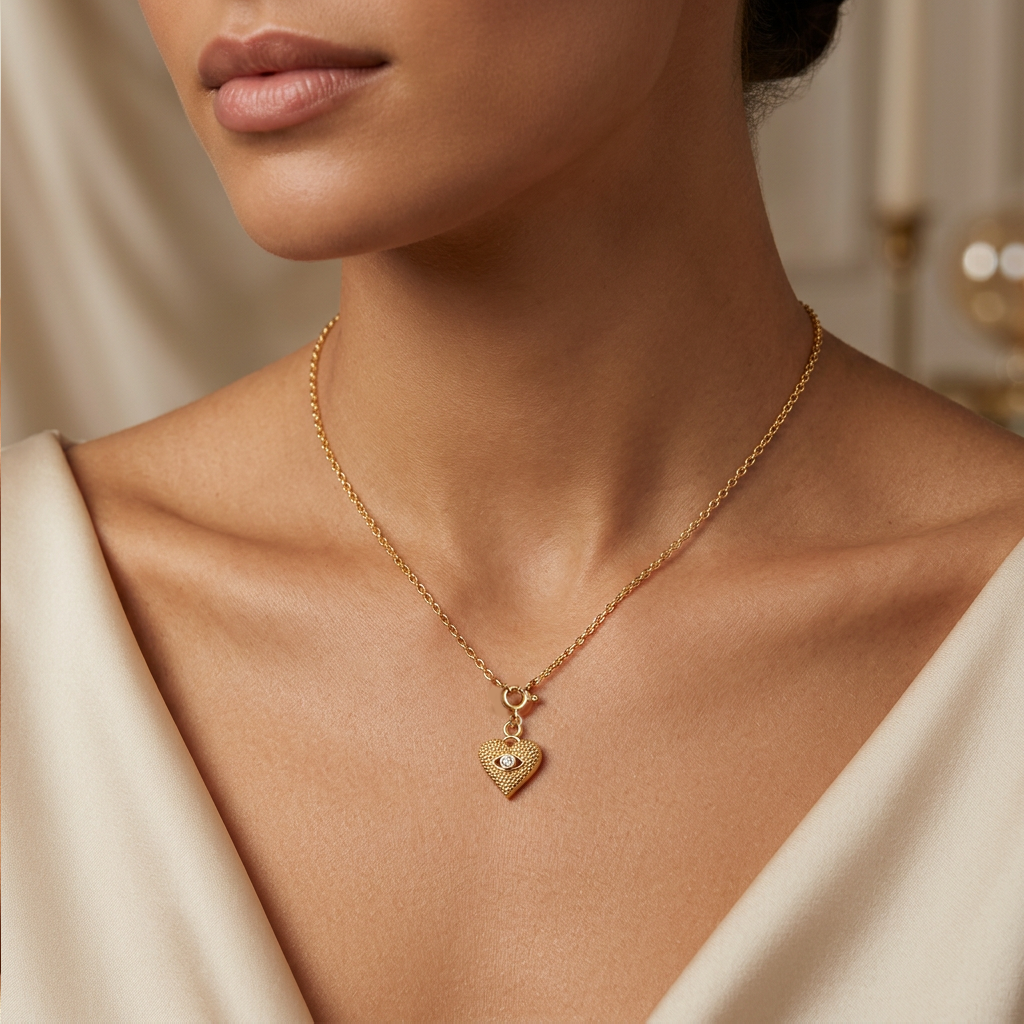 Amelie Heart Evil-Eye Charm (Only Charm)