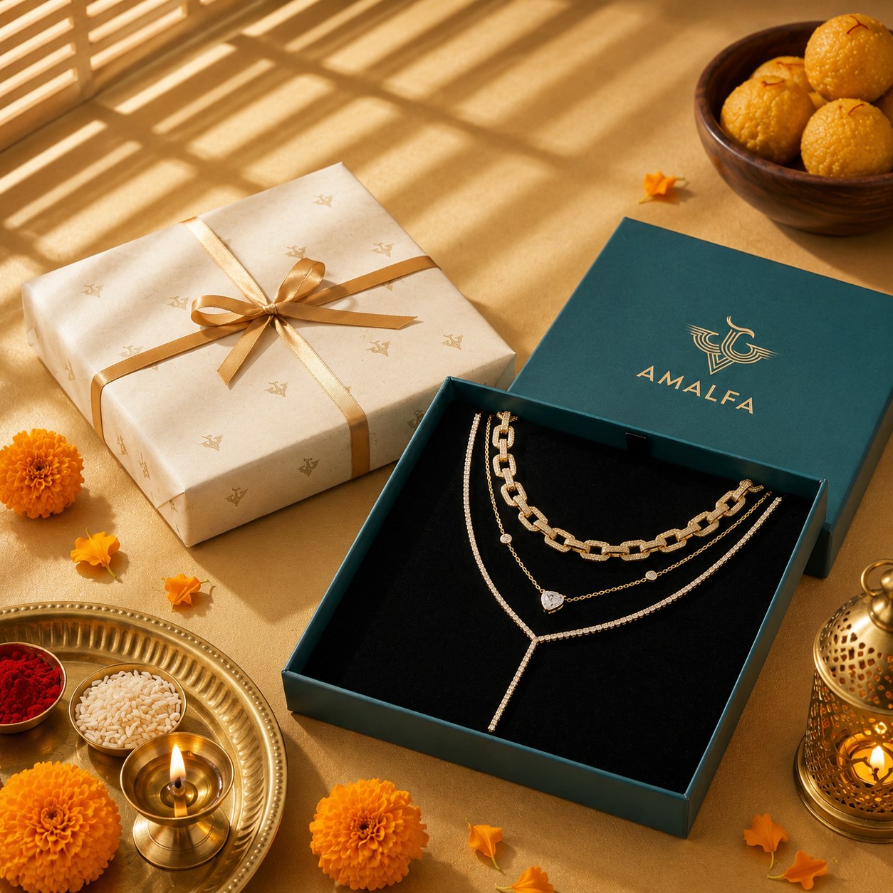 Lina Multi-Layered Necklace Stack for Women