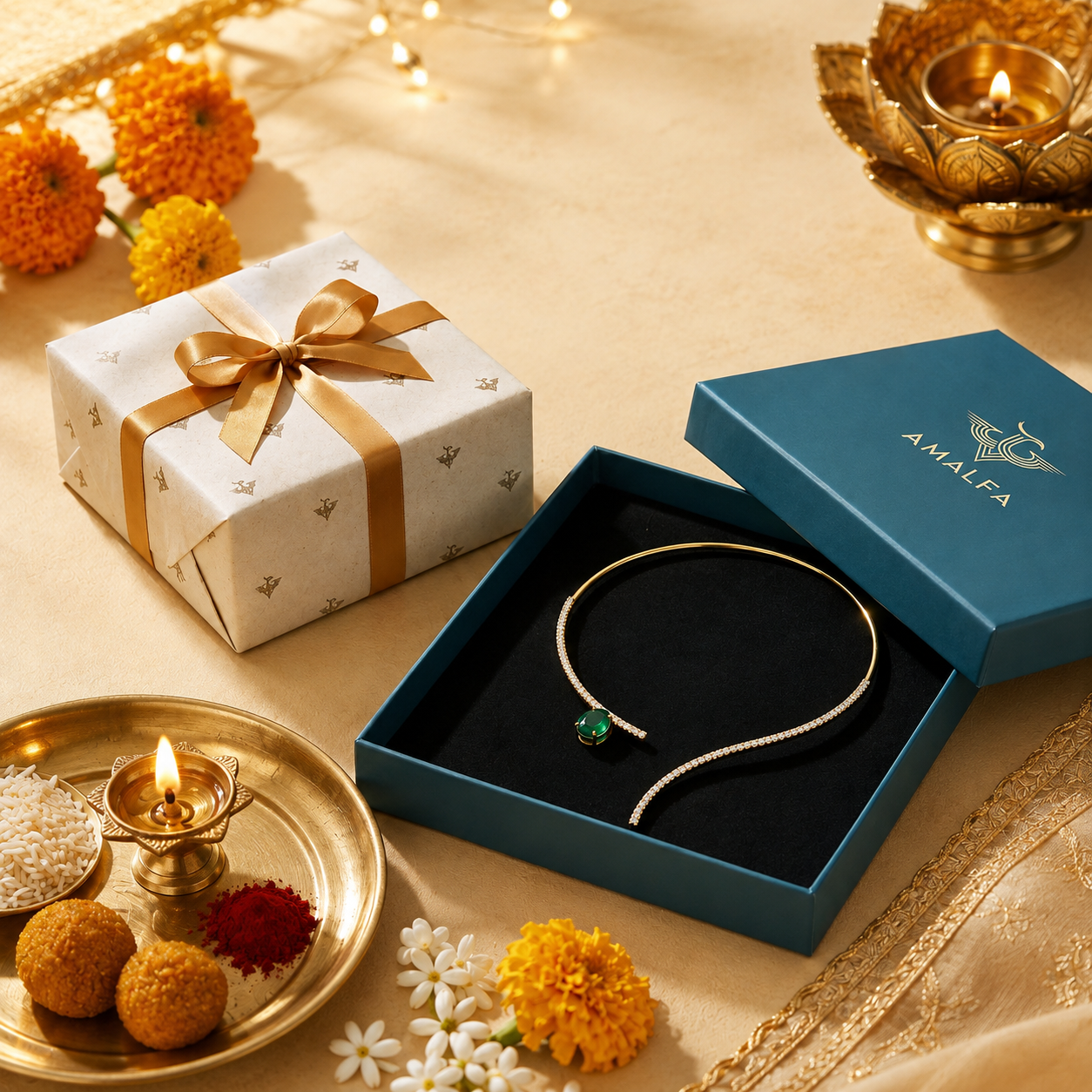 Verdara Curve Collar Necklace For Women