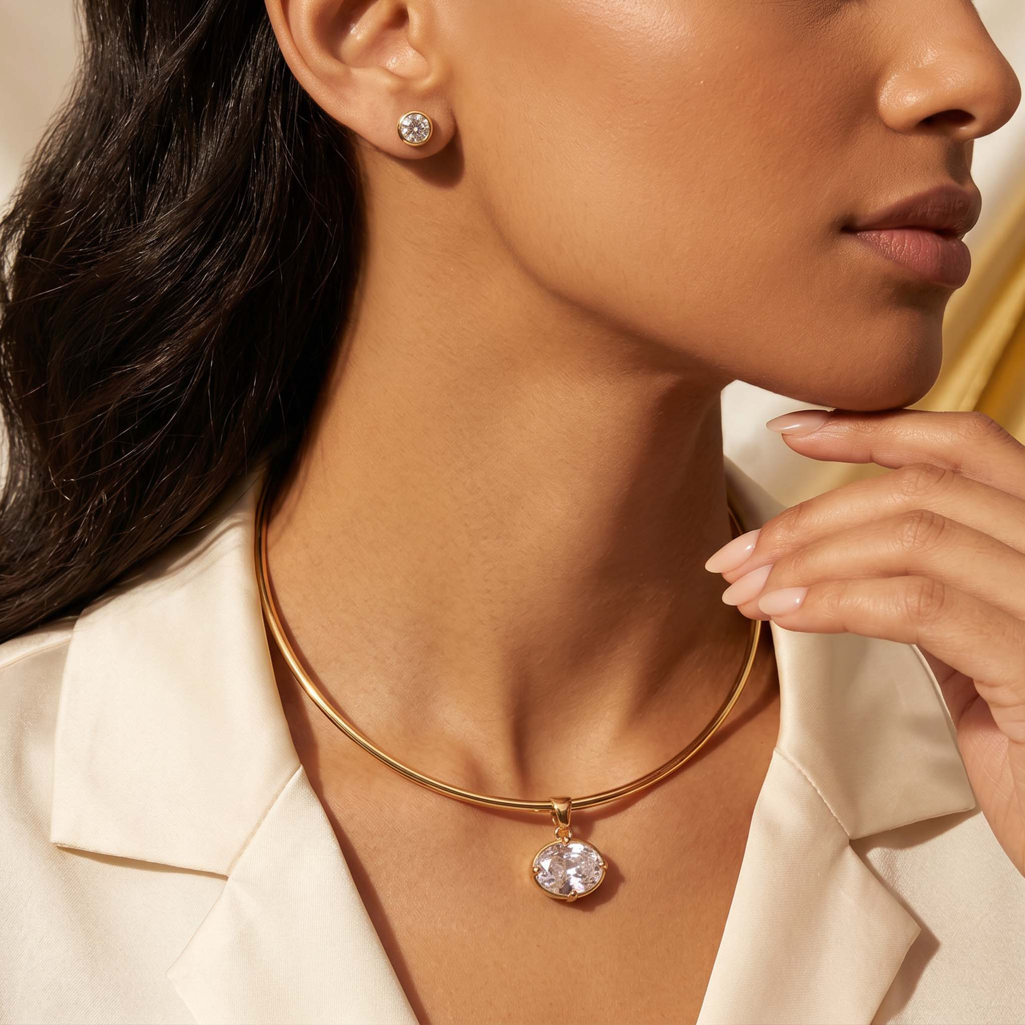 Coin Pendant Torque Necklace For Women