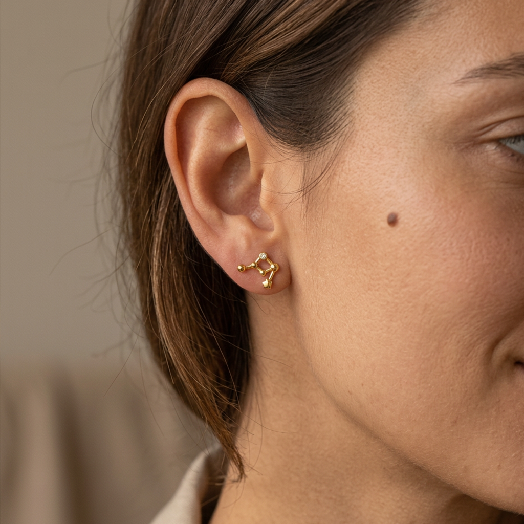 Astra Zodiac Stud Earrings For Women