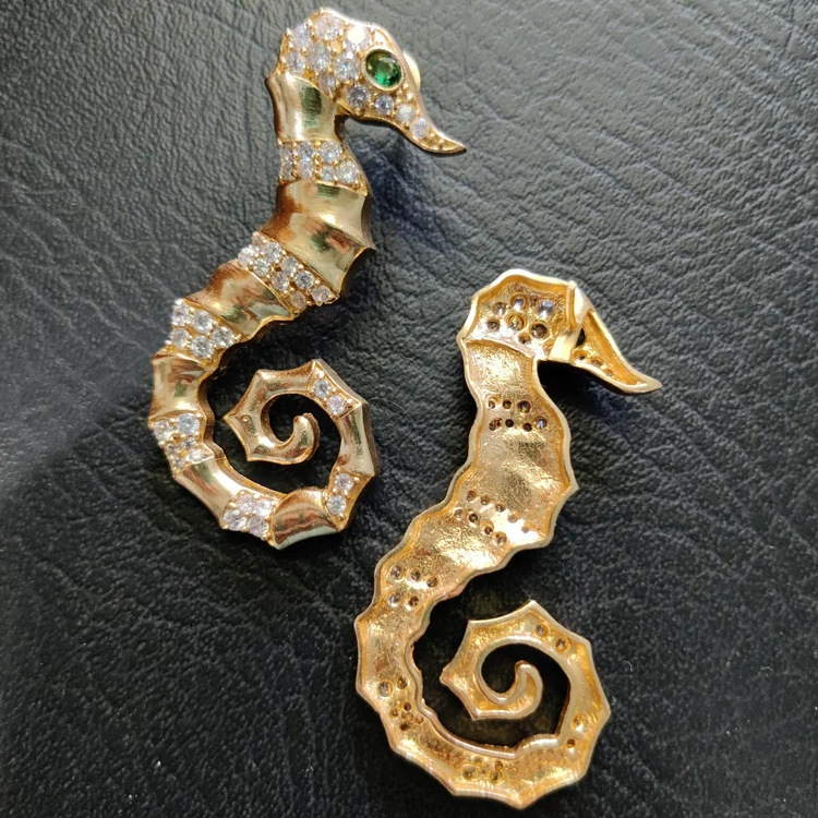 Seahorse Elegance Statement Earrings