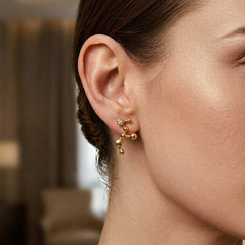 Astra Zodiac Stud Earrings For Women