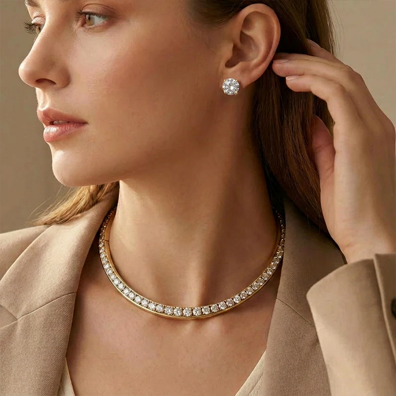 Crystal Collar Necklace For Women
