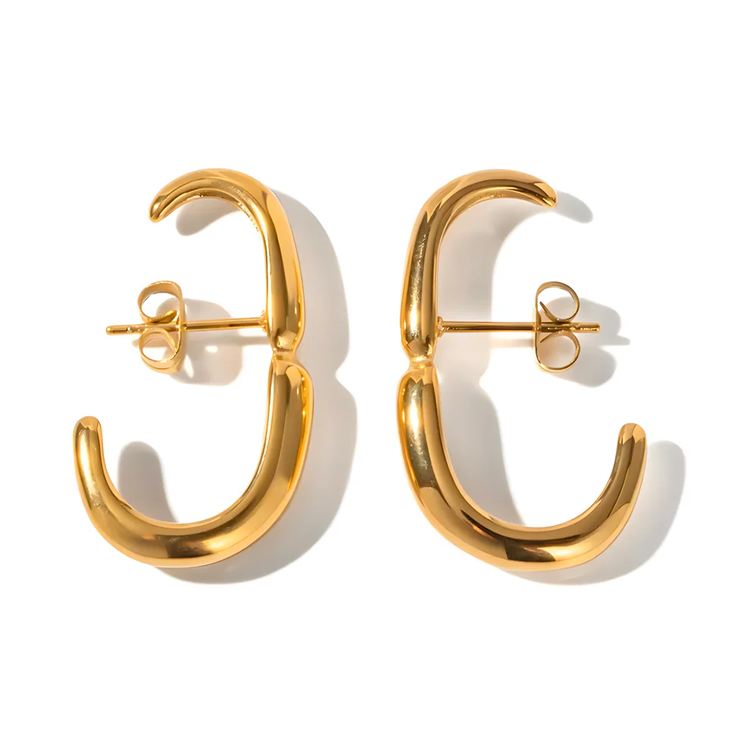 Selina Bold Gold Hoop Earrings for Women