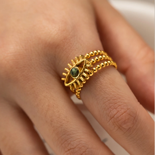 Selene Evil Eye Statement Ring
