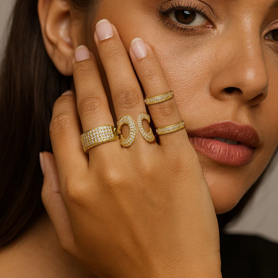 Valeria Adjustable Zircon Ring Set for Women