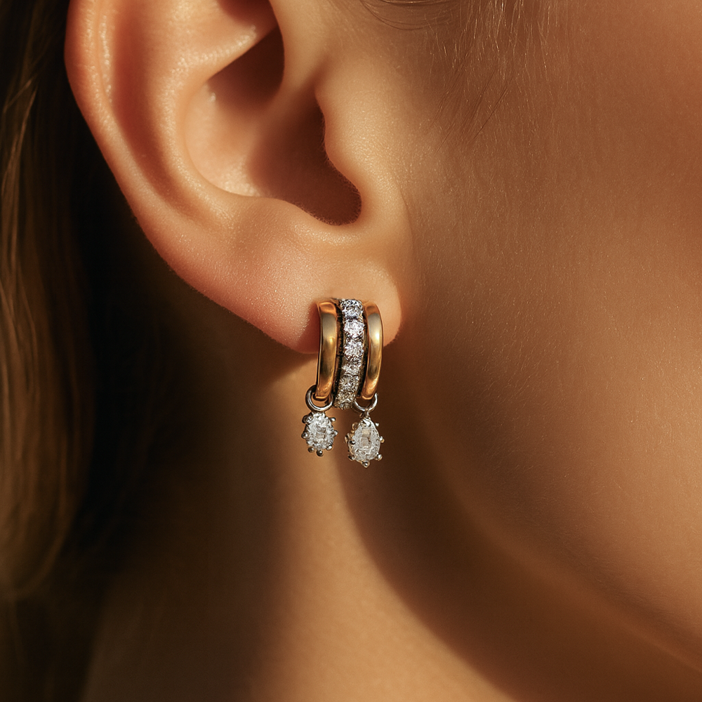 Chic Crystal Hoops for Women