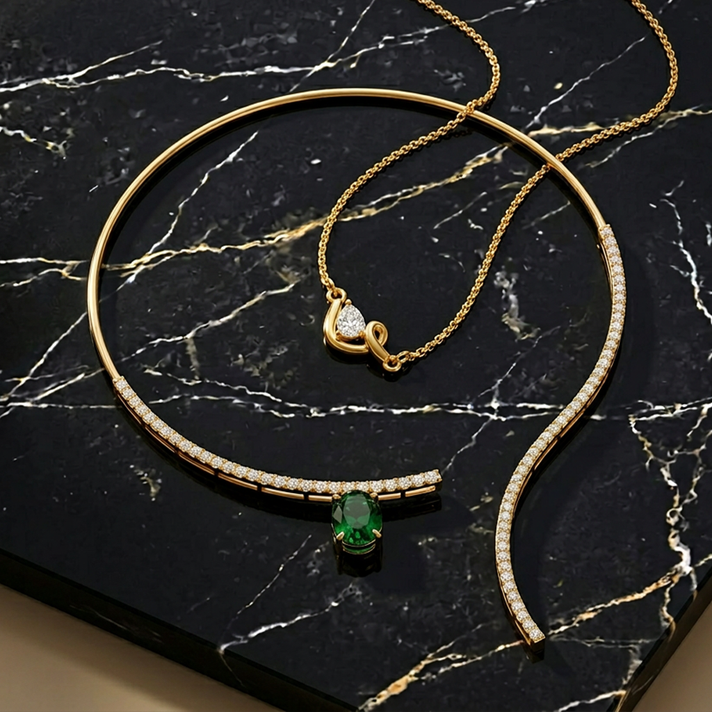Verdara Curve Collar Necklace For Women