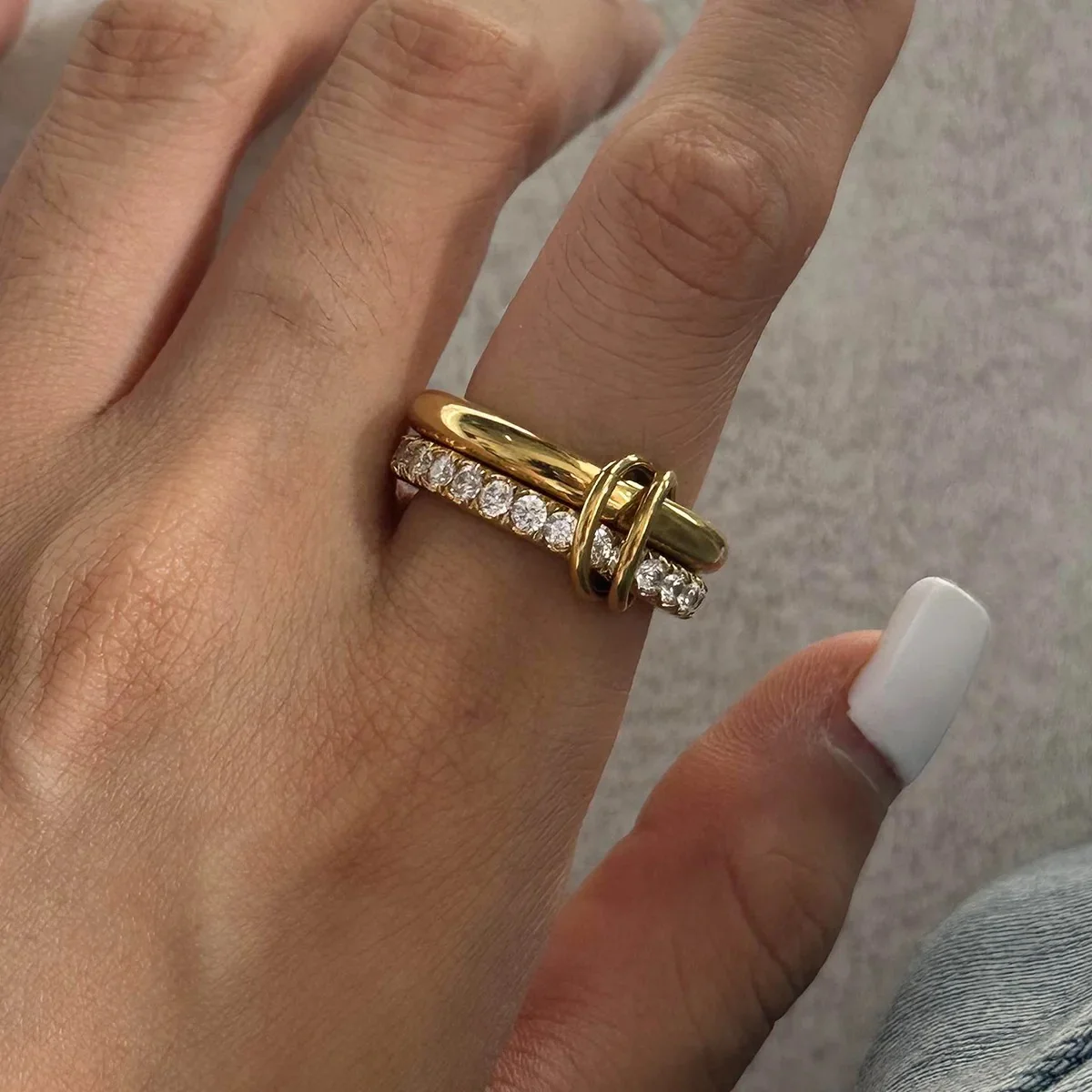 Raya Luxe Gold Stacking Ring