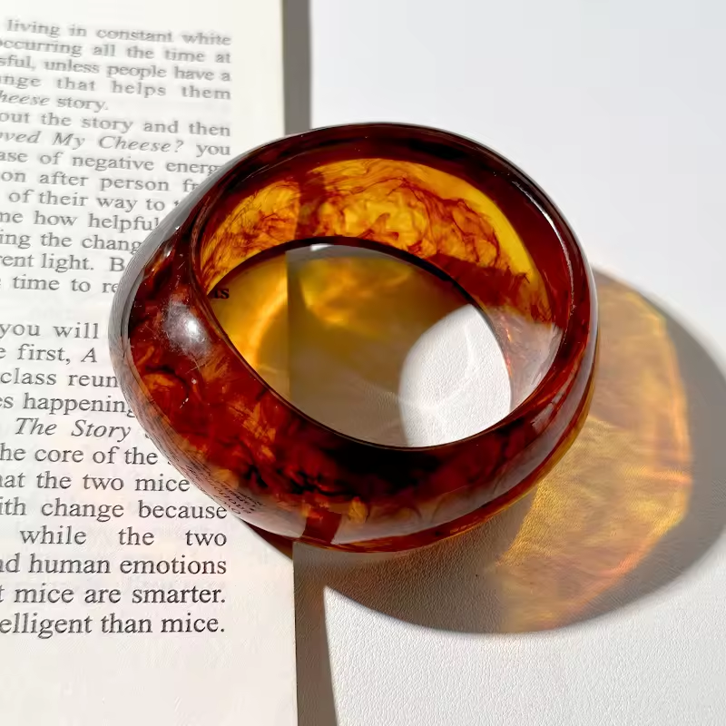 Vetra Chunky Resin Bangle Bracelet For Women