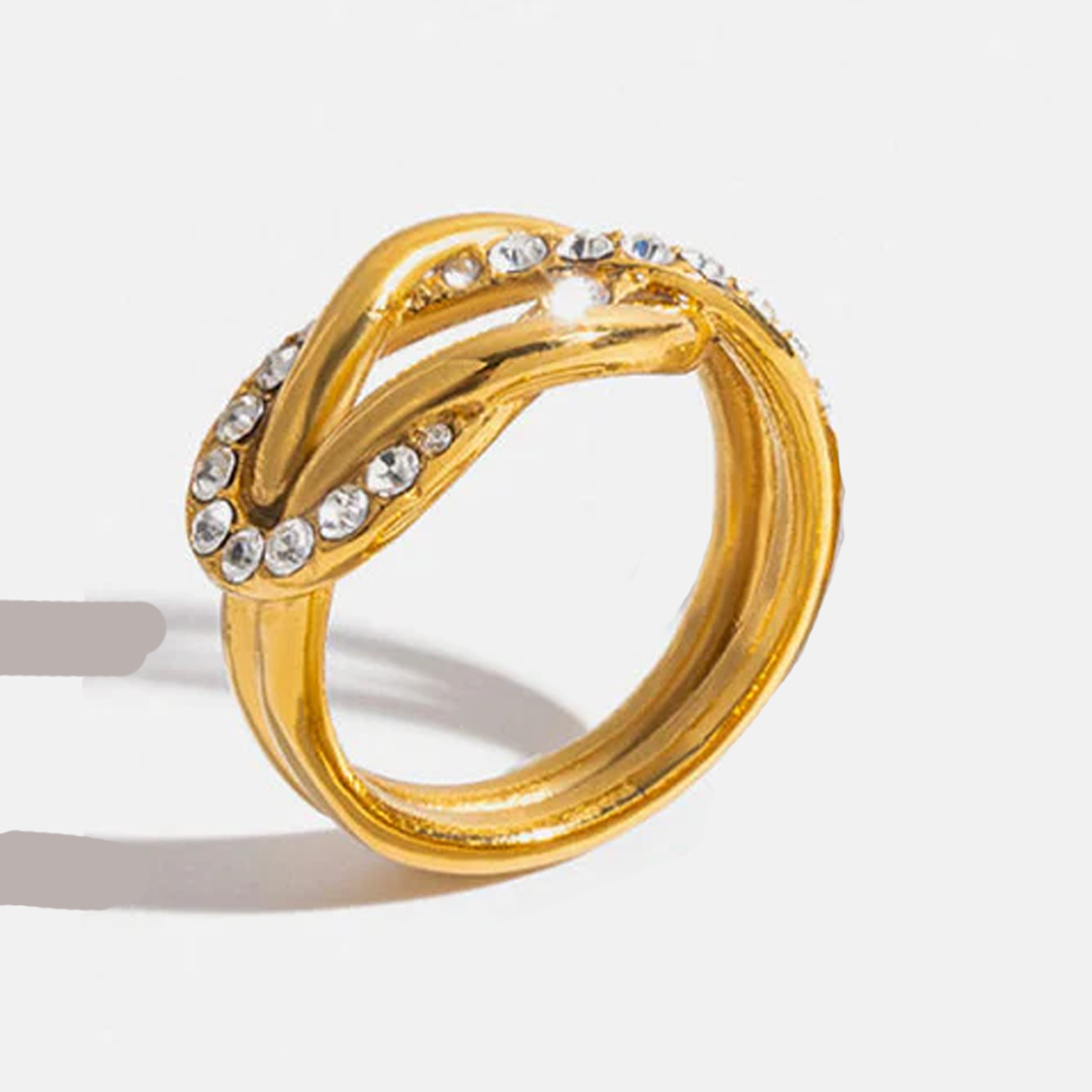 Elira Twist CZ Band Ring For Women