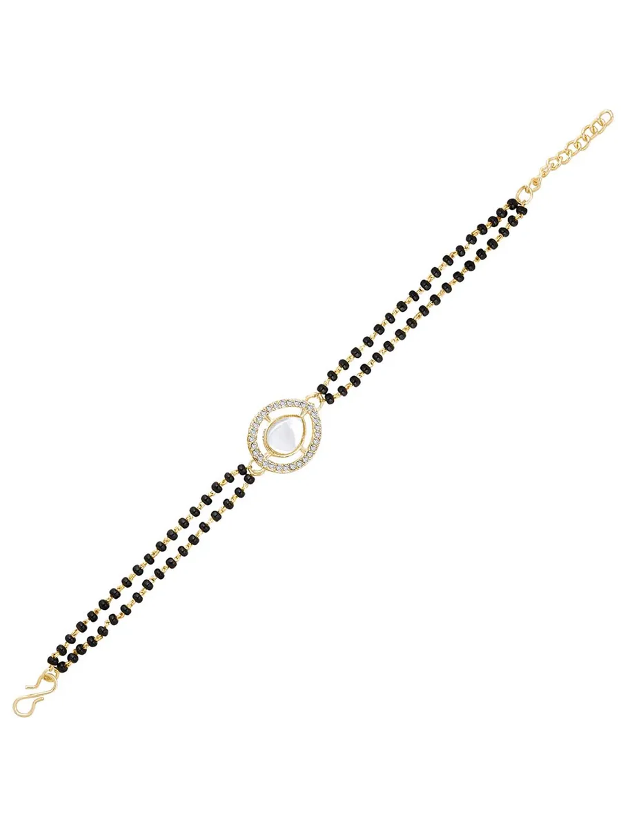 Diya Asymmetric Stone Mangalsutra Bracelet