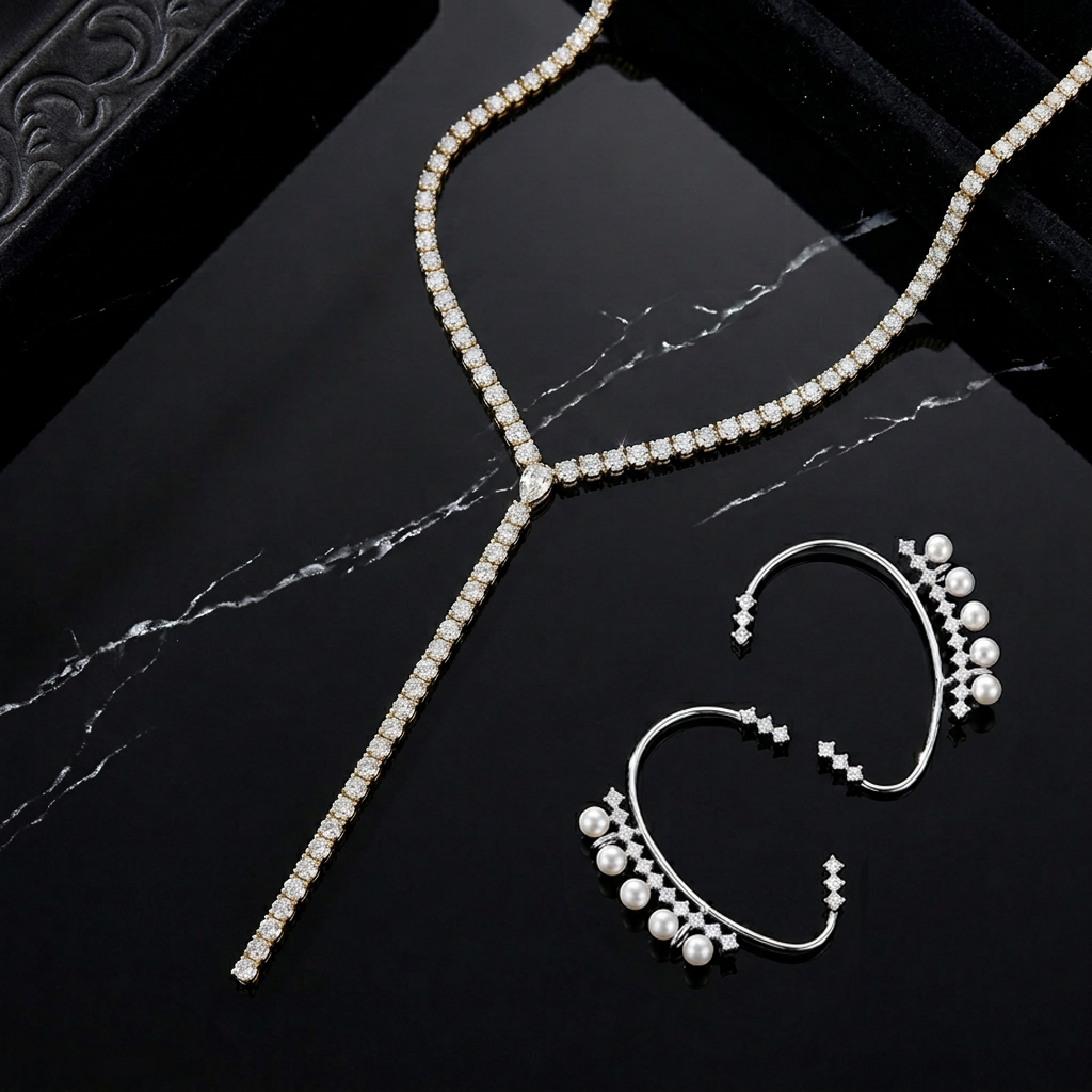 Diana pearl ear cuff Earrings For Women