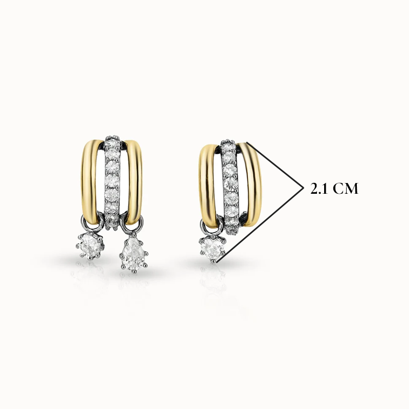 Chic Crystal Hoops Earrings For Women
