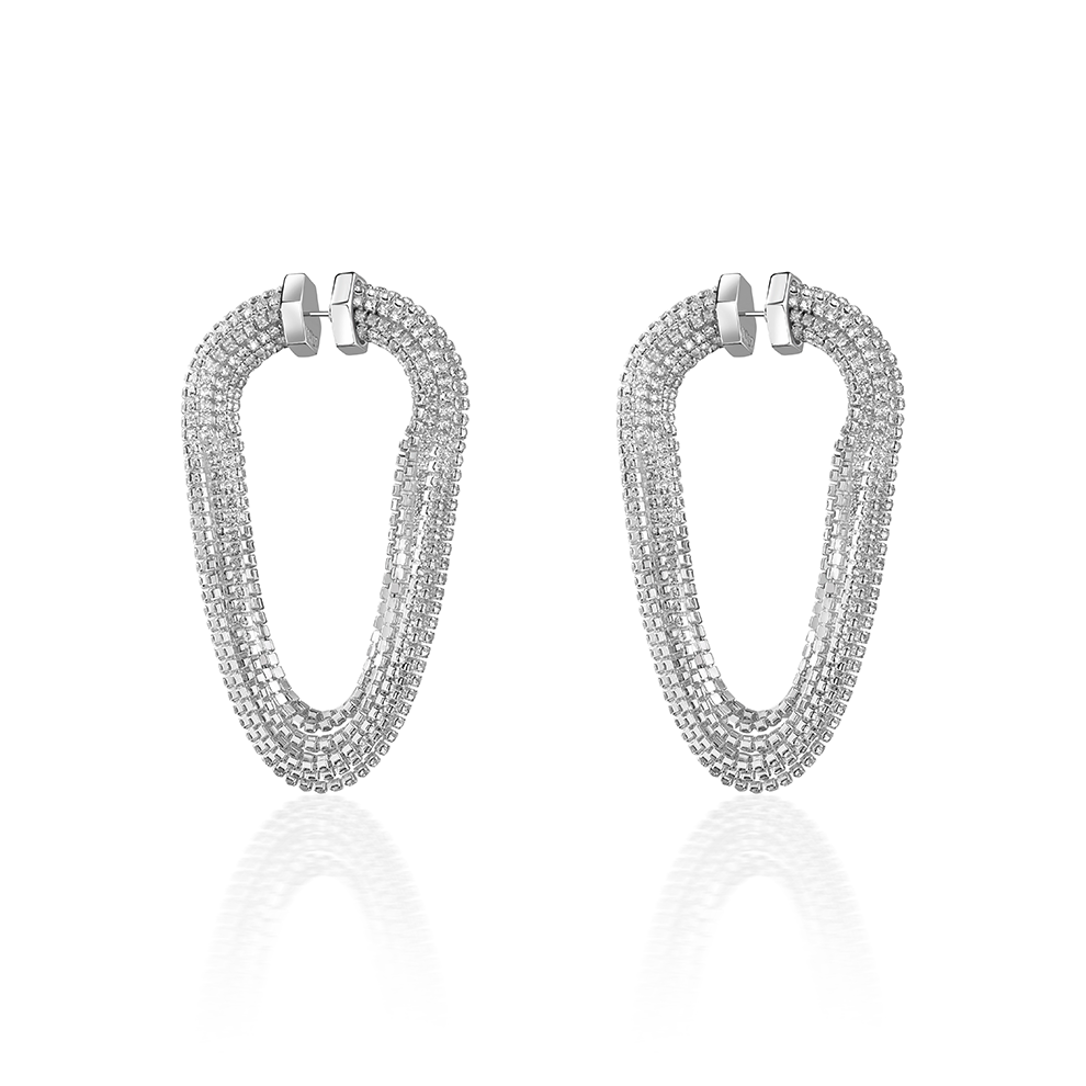 Radiance Infinity Silver Drop Earrings