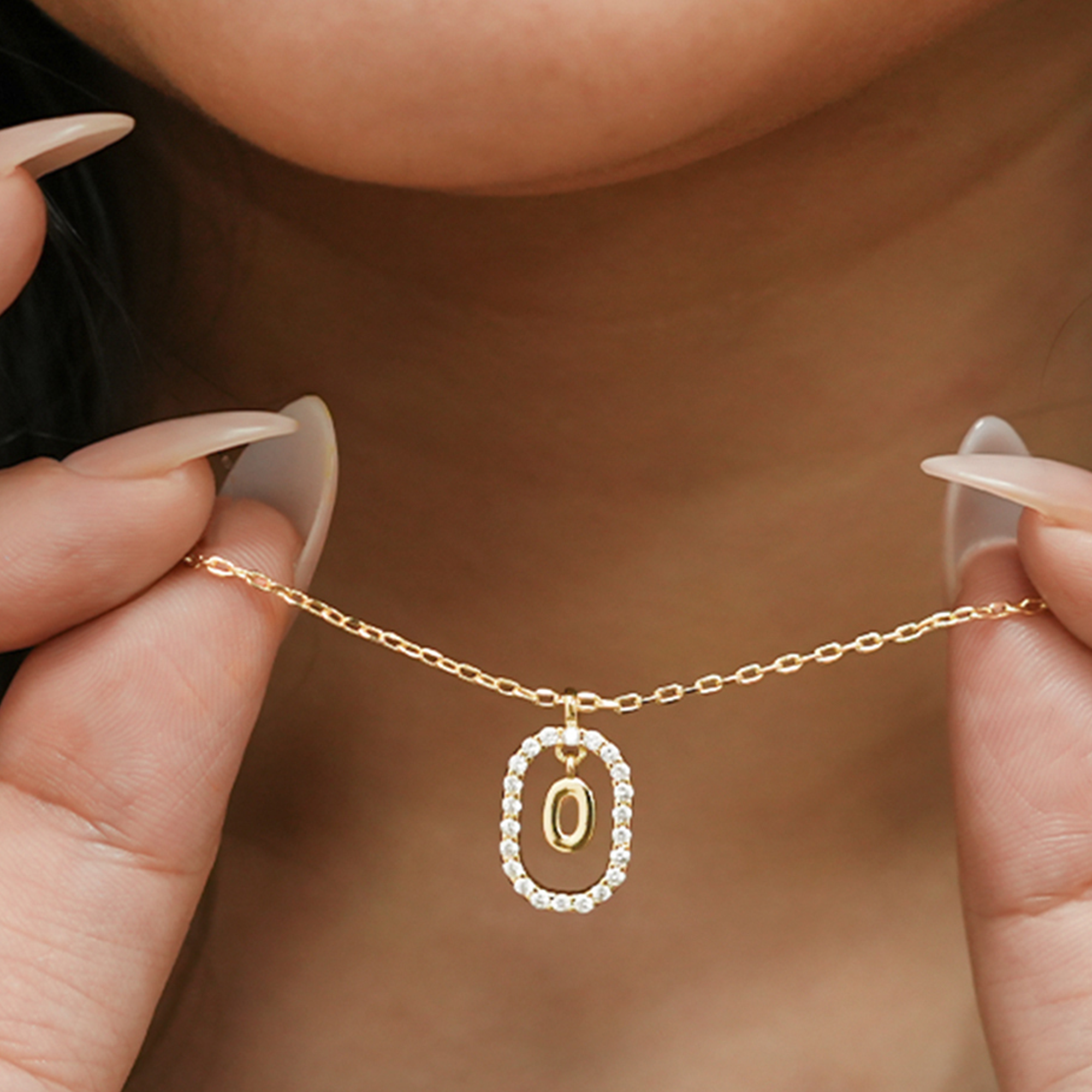 Lena Radiant Initial Necklace - Amalfa