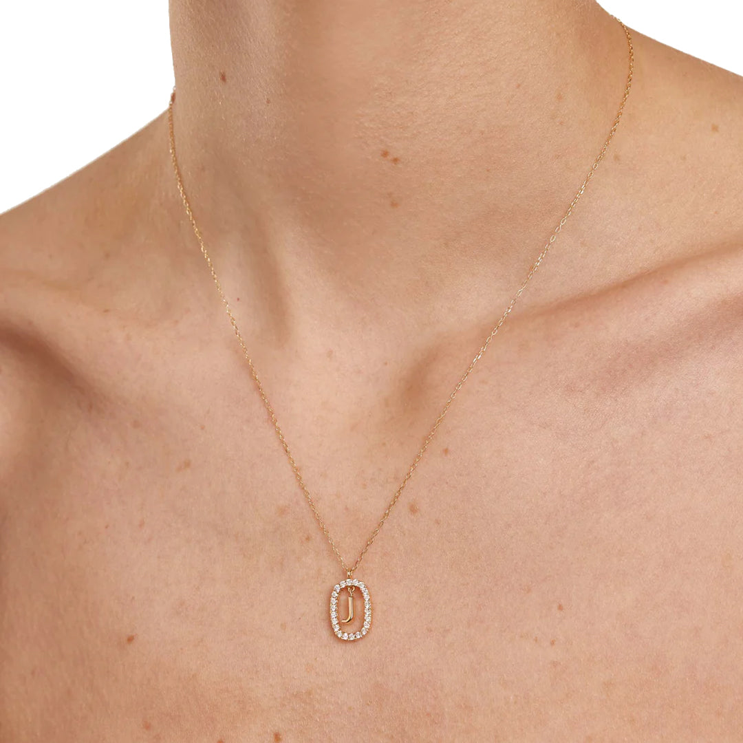 Lena's Radiant Initial Necklace