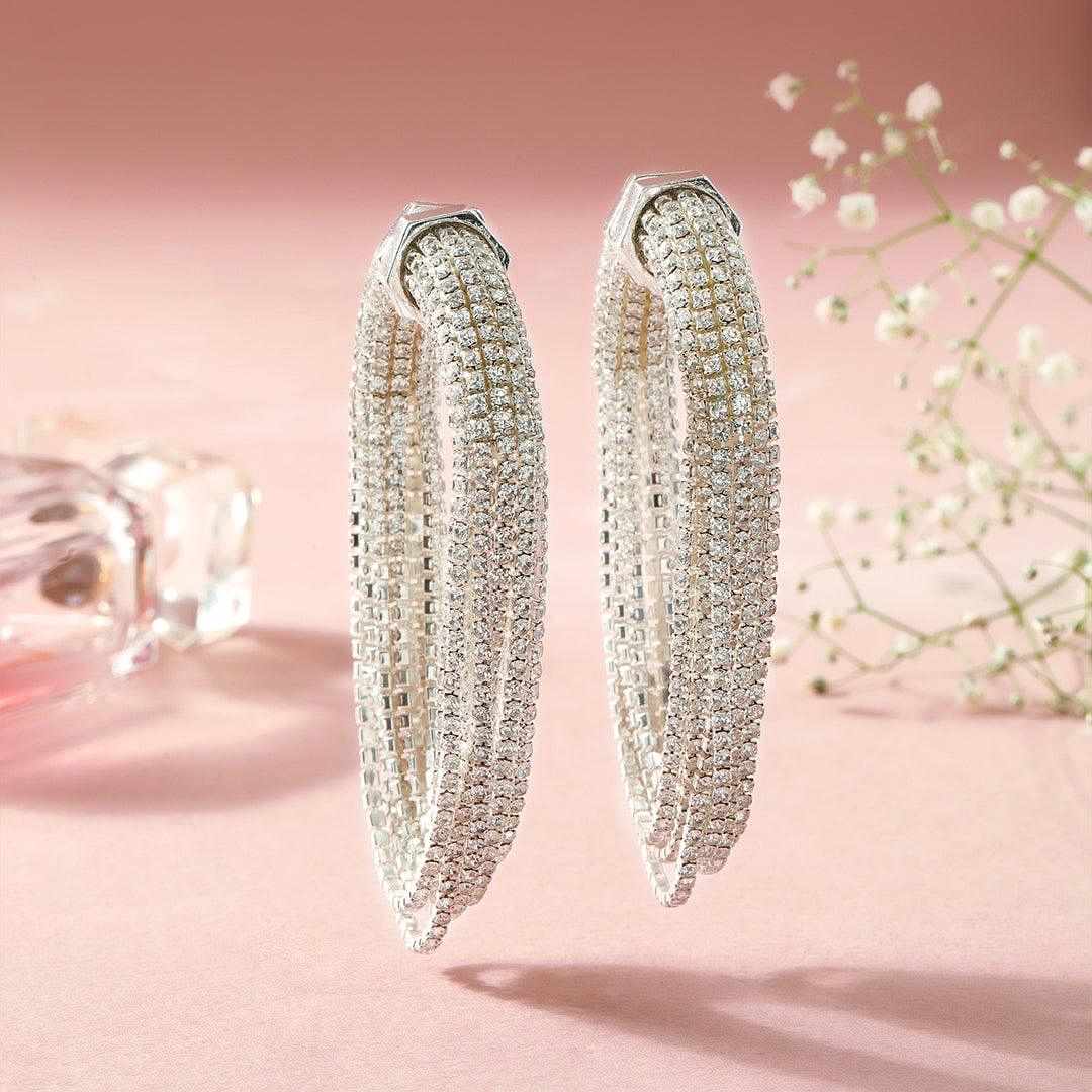 Radiance Infinity Silver Drop Earrings - Amalfa