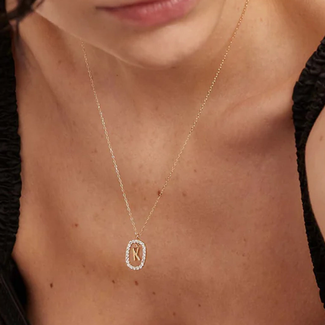 Lena's Radiant Initial Necklace