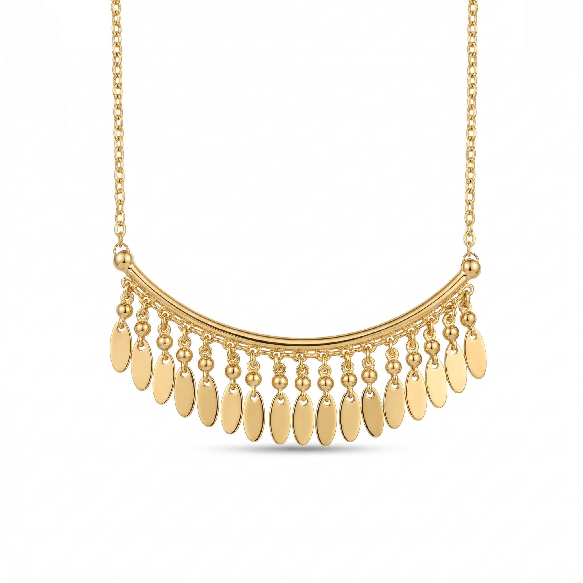 Layered gold coin necklace for women – trendy statement jewellery