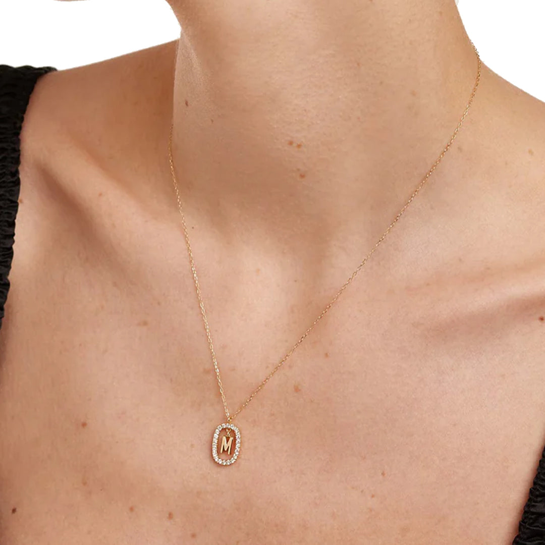 Lena's Radiant Initial Necklace