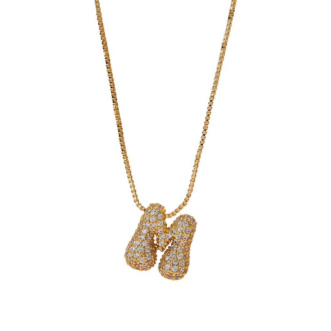 Yumi Sparkling Initial Necklace