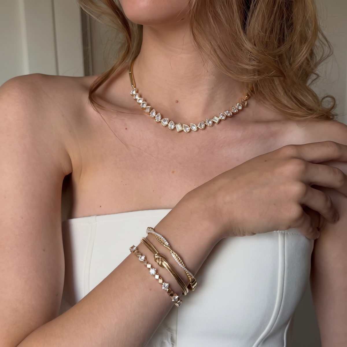 Aurelia Crystal Collar Jewellery Set