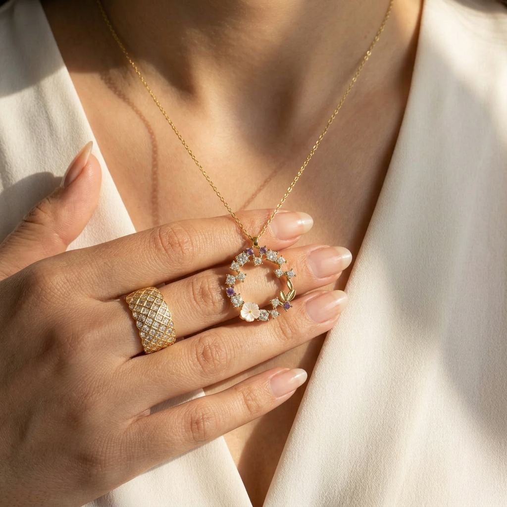 Siena Pave Grid Band Ring