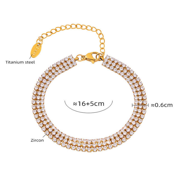 Clara Gold Zircon Tennis Bracelet for Women - Amalfa
