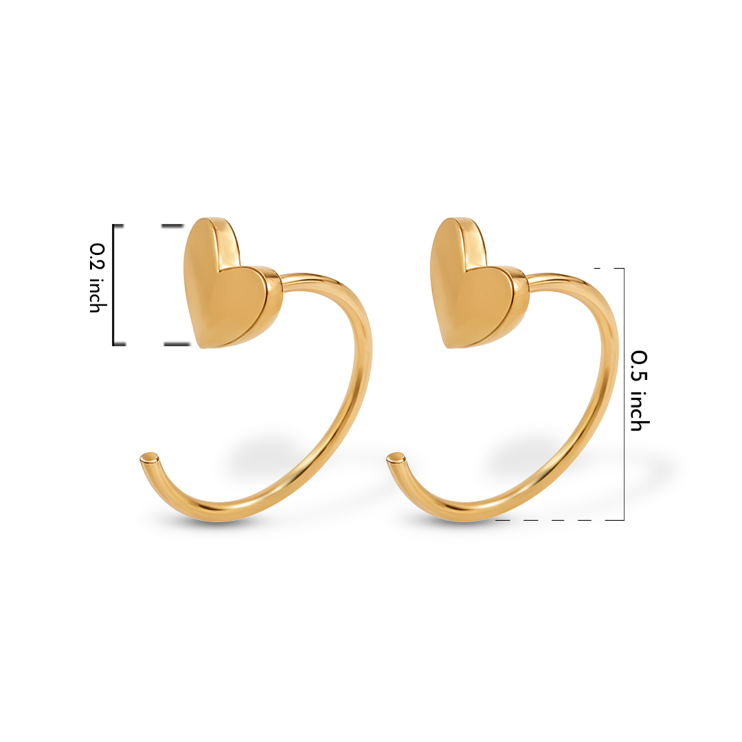 Milly  Heart Ear Cuffs