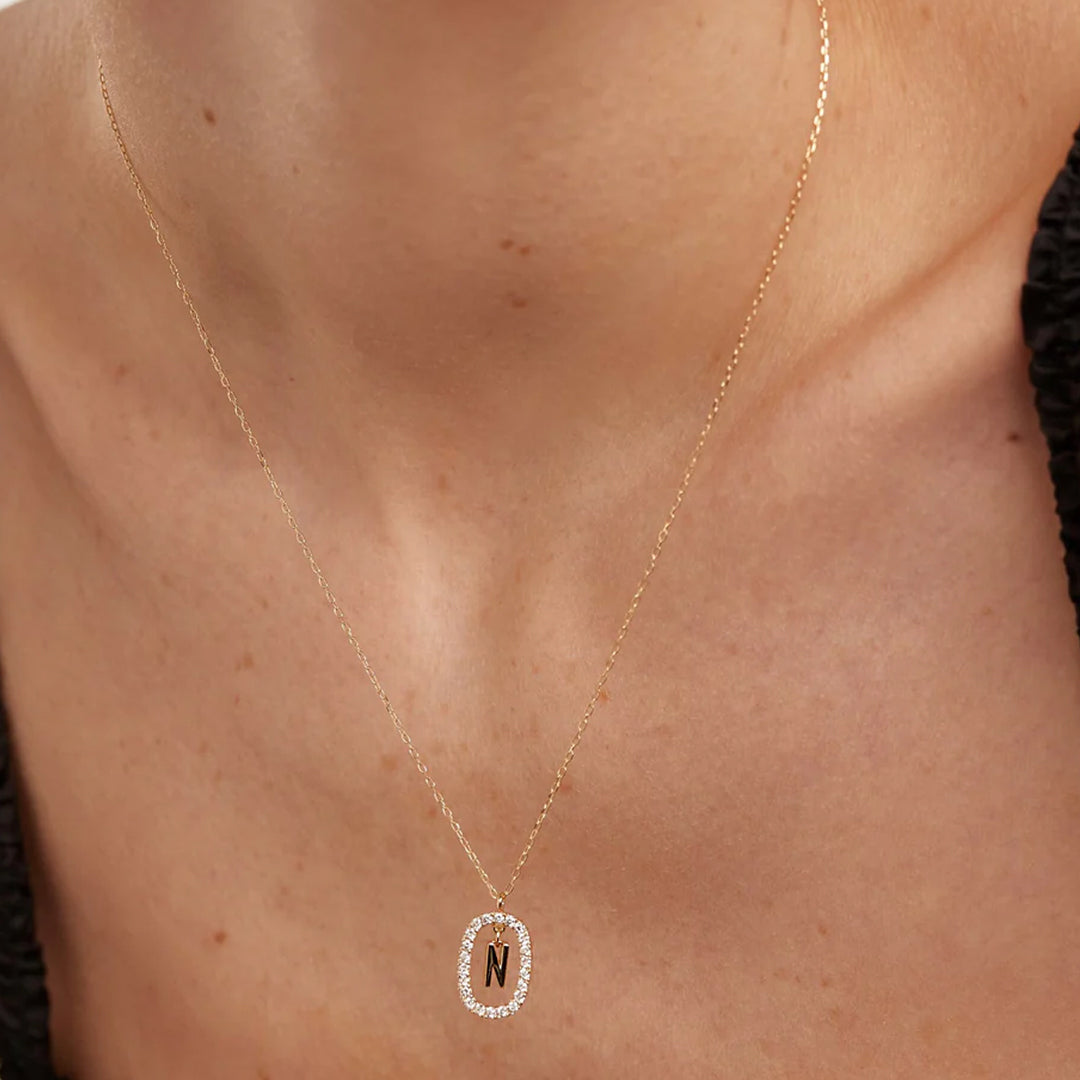 Lena's Radiant Initial Necklace