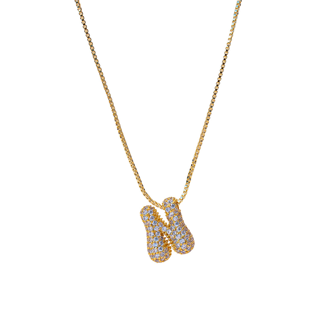 Yumi Sparkling Initial Necklace