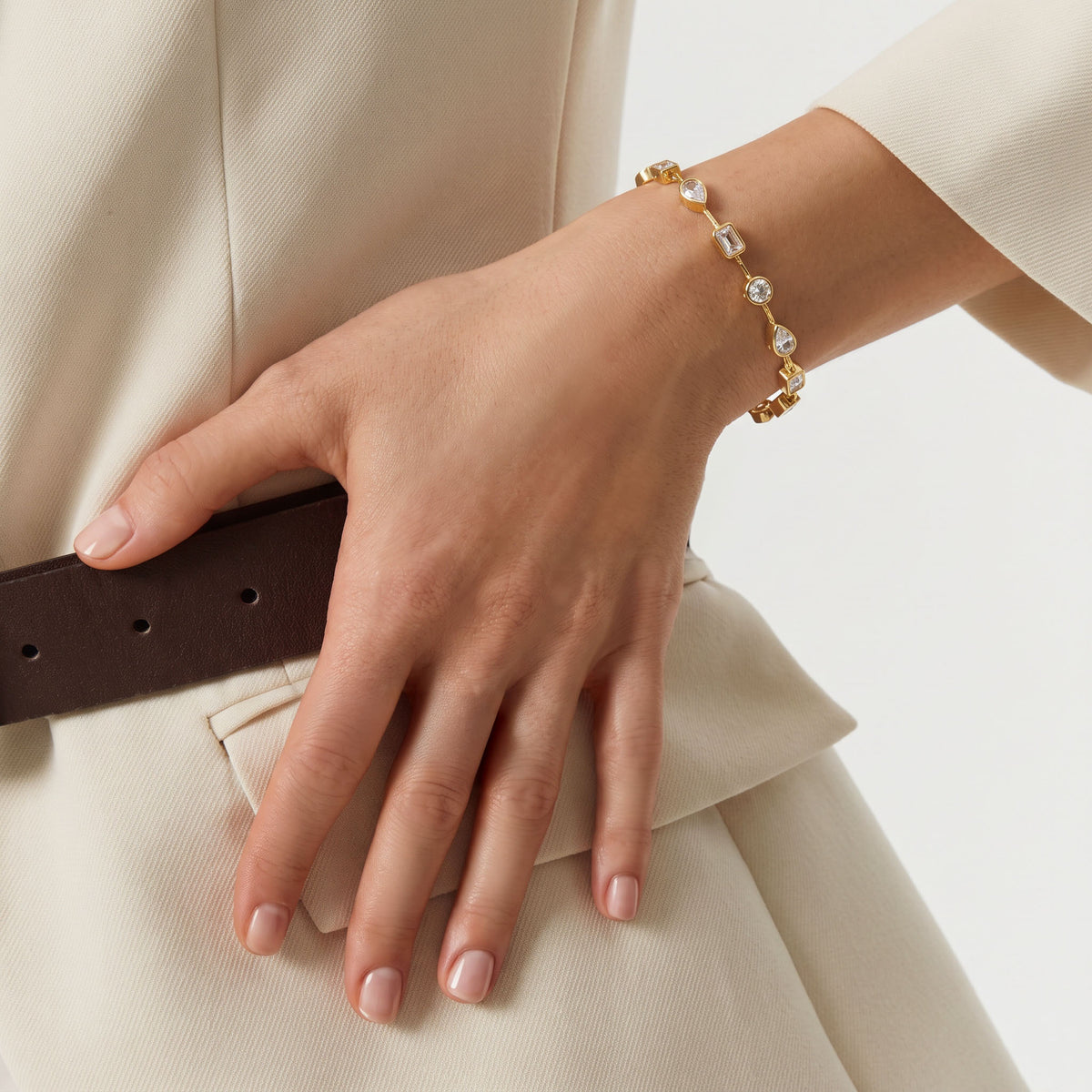Cascade Lariat Two-in-One Necklace and Bracelet