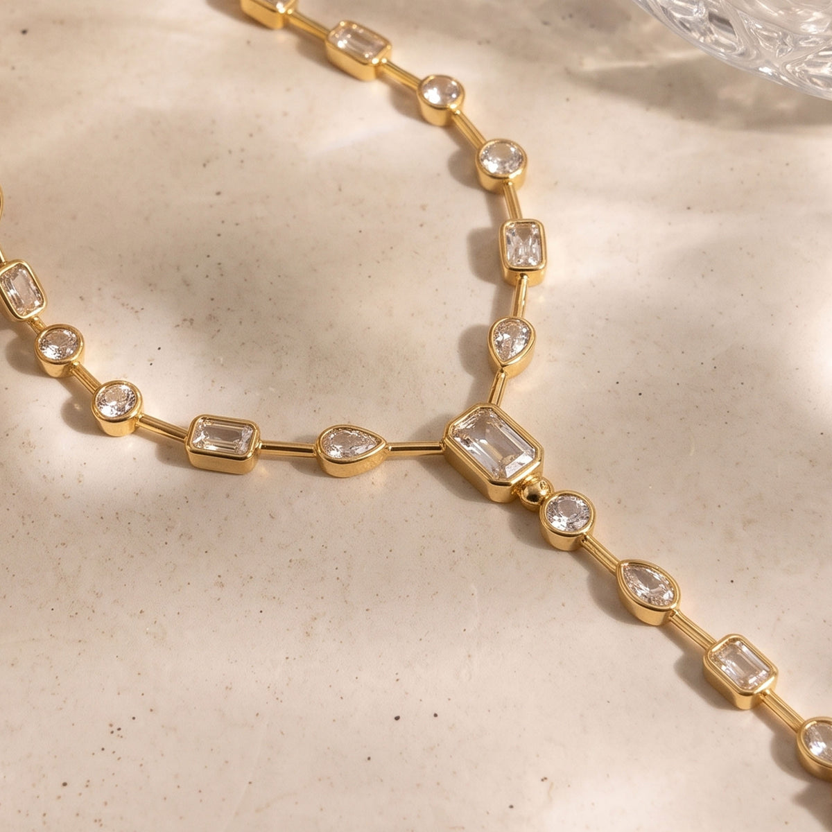 Cascade Lariat Two-in-One Necklace and Bracelet
