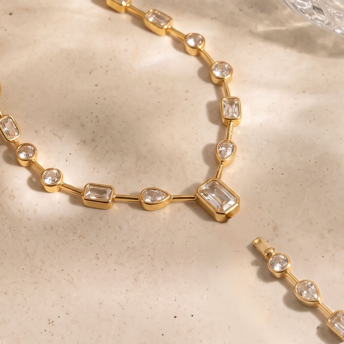 Cascade Lariat Two-in-One Necklace and Bracelet