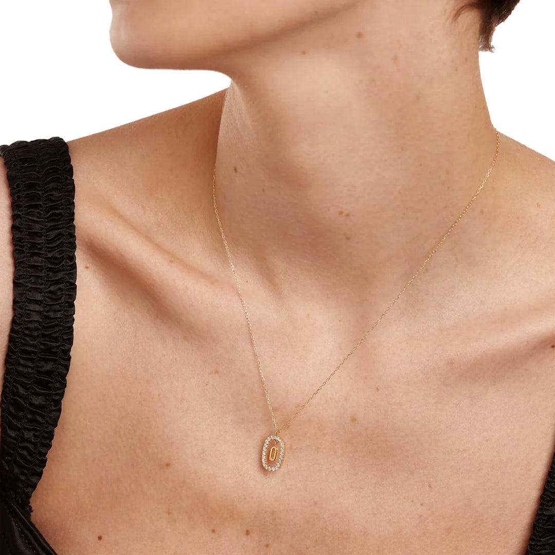 Lena's Radiant Initial Necklace