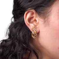 Thumbnail for Oana Cuban Link Gold Earrings