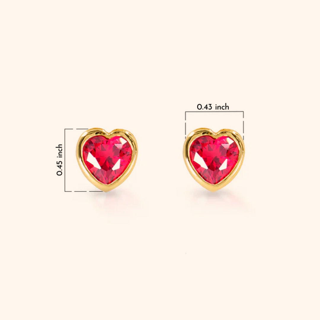 Obi Heart Gold Valentine Earrings