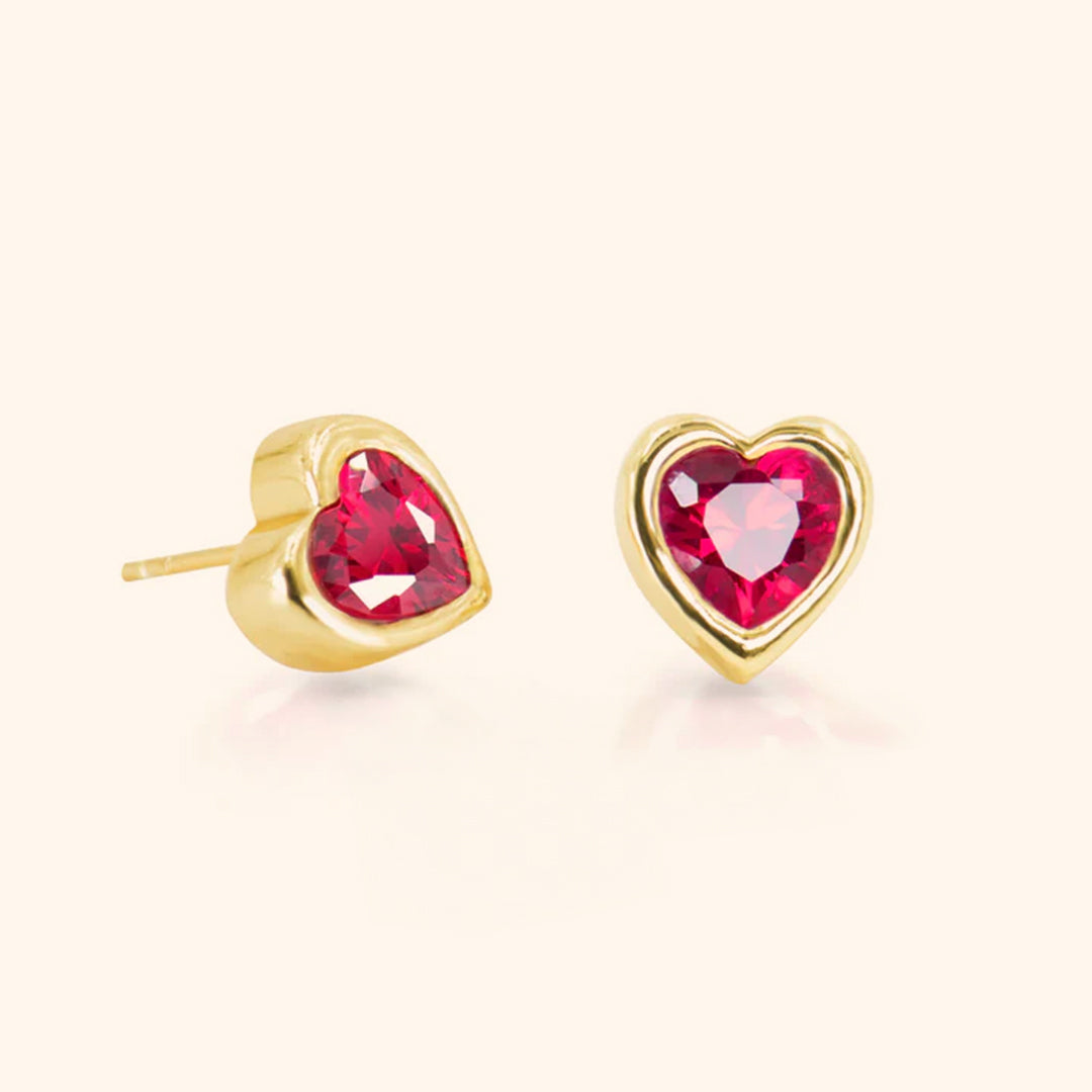 Obi Heart Gold Valentine Earrings